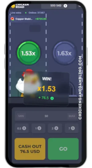 Gewonnen met vermenigvuldiger van x1.53